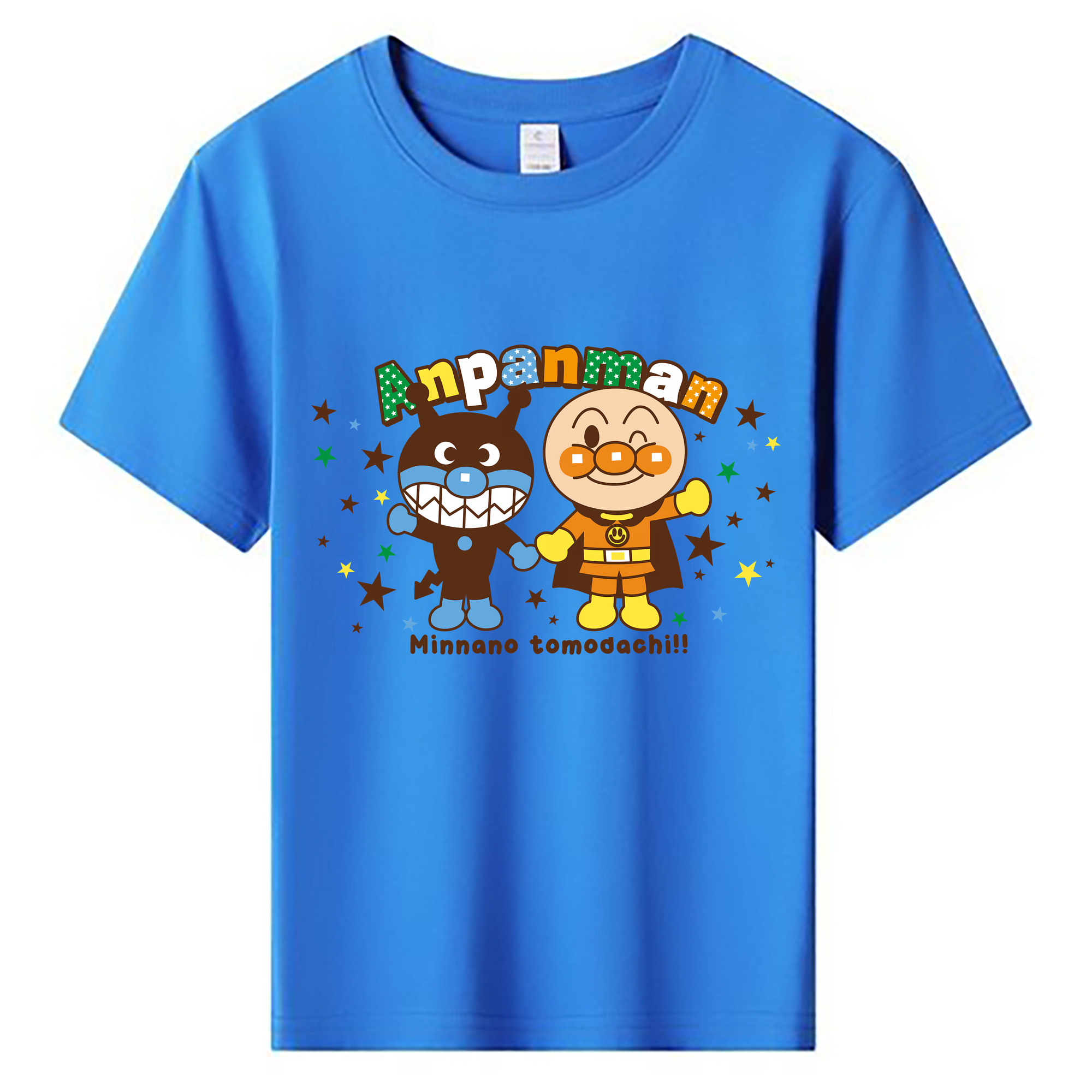 （画像用） アンパンマン Anpanman 綿100％キッズTシャツ（フロントプリント）